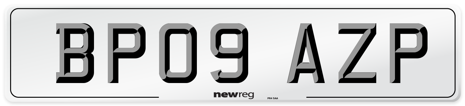BP09 AZP Number Plate from New Reg